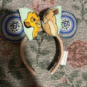 Disney lion king simba and nala headband Minnie ears with bow 💛🦁
